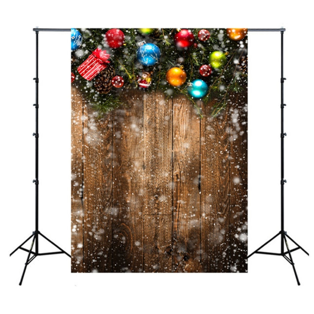 1.5m x 2.1m Nostalgic 3D Snow Scene Wooden Wall Children Photography Background Cloth-garmade.com