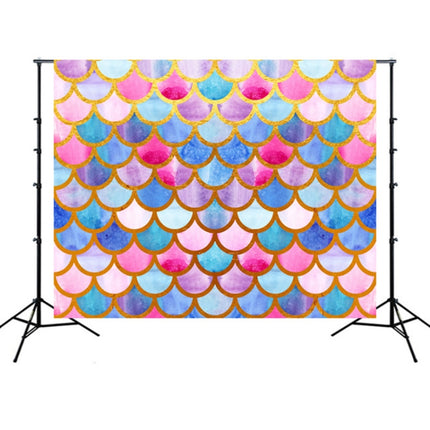 2.1m x 1.5m Mermaid Scales 3D Childrens Birthday Party Photo Photography Background Cloth-garmade.com