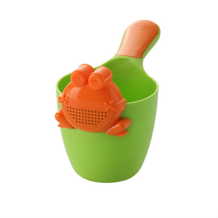 Baby Shampoo Cup Baby Shower Spoon(Green + Orange Frog)-garmade.com