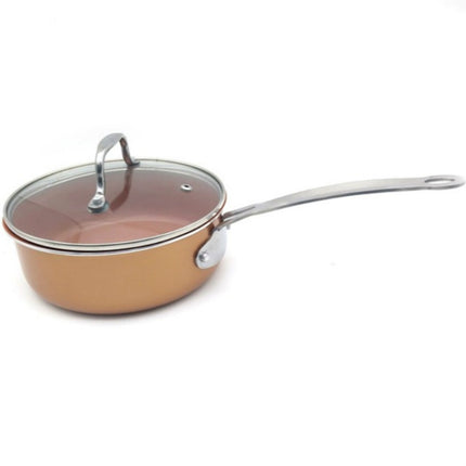 Non-stick Copper Ceramic Coating Cooking Pot, Style:With Cover-garmade.com