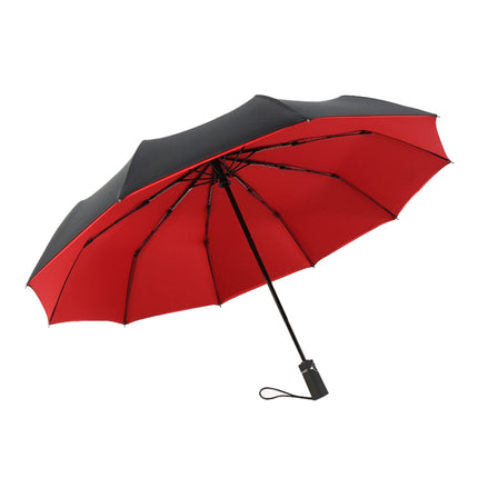 Two-Color Three-Fold Wind-Proof Sunscreen Umbrella(Red)-garmade.com