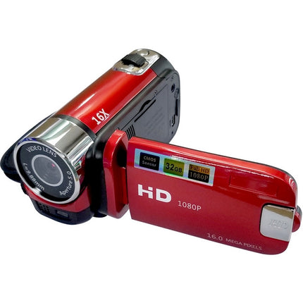 16X Digital Zoom HD 16 Million Pixel Home Travel DV Camera(Red)-garmade.com