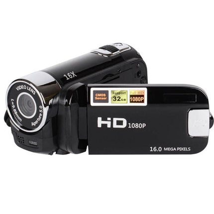 16X Digital Zoom HD 16 Million Pixel Home Travel DV Camera(Black)-garmade.com