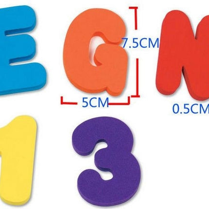 36pcs/Set Alphanumeric Letter Puzzle Baby Bath Toys Soft EVA Kids Baby Water Toys for Bathroom Early Educational Suction Up Toy-garmade.com