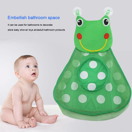 Baby Shower Bath Toys Storage Mesh Bag with Strong Suction Cups(Yellow)-garmade.com