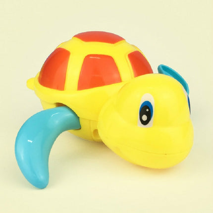 Cartoon Turtle Shape Clockwork Toy Babies Bathing Play Water Toy Children Educational Toy(Orange)-garmade.com