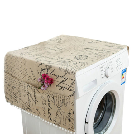 55x130cm Household Washing Machine Dust Cover Kitchen Refrigerator Dustproof Cover(Letters)-garmade.com