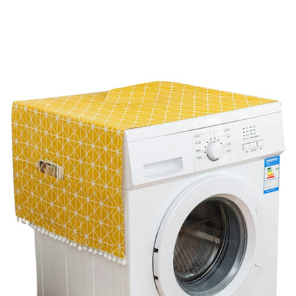 55x130cm Household Washing Machine Dust Cover Kitchen Refrigerator Dustproof Cover(Yellow)-garmade.com