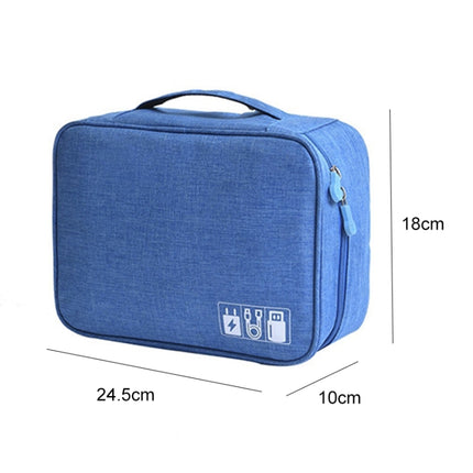 Digital Cable Bag Men Portable Travel Gadgets Pouch Power Cord Charger Headset Organizer(Sky blue)-garmade.com