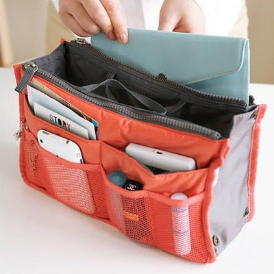 Waterproof Folding Travel Bag Nylon Large Capacity Sundries Storage Bag(Red)-garmade.com
