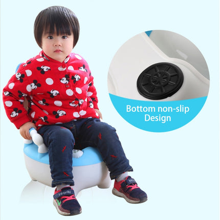Baby Potty Toilet Bowl Training Seat Portable Urinal Comfortable Backrest Cartoon Cute Toilet(Pink cute dog)-garmade.com