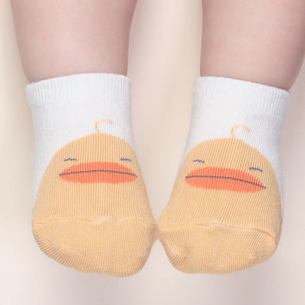 3 Pairs Autumn and Winter Cotton Non-slip Children Baby Cartoon Floor Socks, Size:1-3 Years Old(Red Sun)-garmade.com