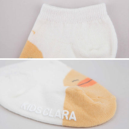 3 Pairs Autumn and Winter Cotton Non-slip Children Baby Cartoon Floor Socks, Size:1-3 Years Old(Yellow Moon)-garmade.com