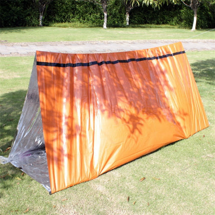 Emergency Simple Tent Outdoor Rescue Blanket First Aid Sunscreen Insulation Blanket, Color:Orange-garmade.com