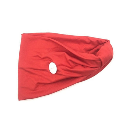 3 PCS Headband Headscarf Sports Yoga Knitted Sweat-absorbent Hair Band with Mask Anti-leash Button(Red)-garmade.com