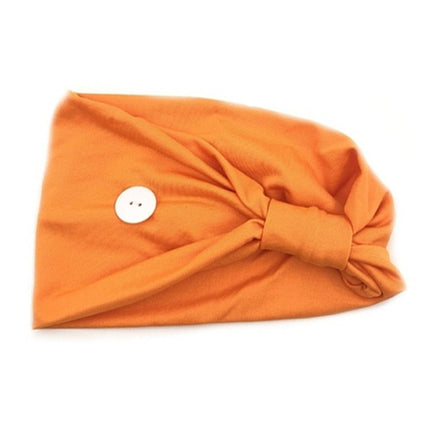 3 PCS Headband Headscarf Sports Yoga Knitted Sweat-absorbent Hair Band with Mask Anti-leash Button(Orange)-garmade.com
