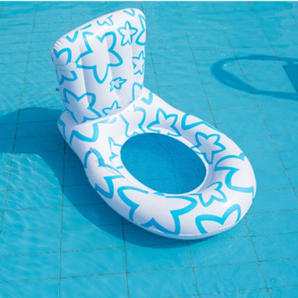 4 in 1 Toilet-shaped Inflatable Floating Row + Poop-shaped Water Inflatable Sports Game Combat Stick Water-to-water Collision Game Inflatable Equipment Set, Size:98 x 60 x 60cm(White)-garmade.com