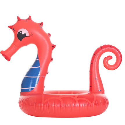 Seahorse Shape Mount Inflatable Adult Floating Row Swimming Ring Water Floating Bed, Size:150 x 120 x 110cm-garmade.com