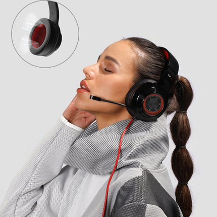 Edifier HECATE G4 Gaming Headeadphone Desktop Computer Listening Discrimination 7.1-channel Headset, Cable Length: 2.5m(Black Red)-garmade.com