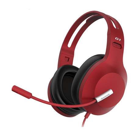 Edifier HECATE G1 Standard Edition Wired Gaming Headset with Anti-noise Microphone, Cable Length: 1.3m(Red)-garmade.com