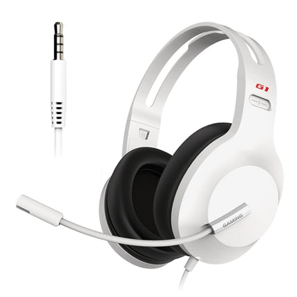 Edifier HECATE G1 Standard Edition Wired Gaming Headset with Anti-noise Microphone, Cable Length: 1.3m(White)-garmade.com