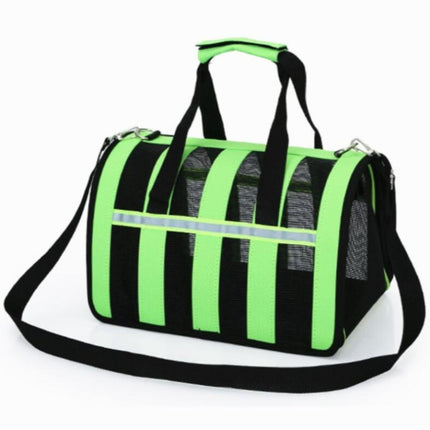 Foldable Mesh Breathable Pets Go Out Portable Diagonal Carrying Bag, Size:S(Red)-garmade.com