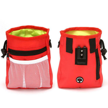 Pet Snack Bag Training Waist Bag Out Multifunctional Pet Training Bag(Red)-garmade.com