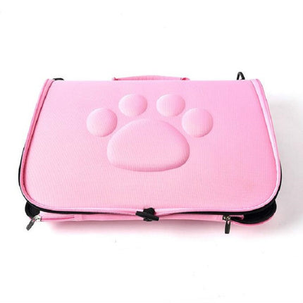 Cats and Dogs Go Out Portable Breathable Foldable EVA Pet Bag, Size:43×25×26cm(Pink)-garmade.com