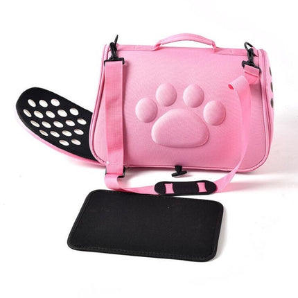 Cats and Dogs Go Out Portable Breathable Foldable EVA Pet Bag, Size:43×25×26cm(Black)-garmade.com