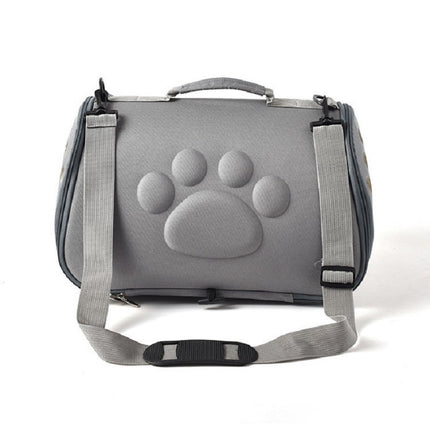Cats and Dogs Go Out Portable Breathable Foldable EVA Pet Bag, Size:52×27×28cm(Gray)-garmade.com