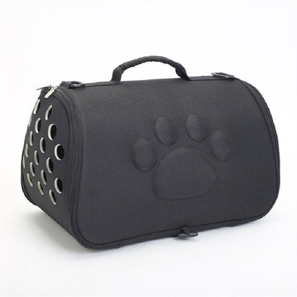 Cats and Dogs Go Out Portable Breathable Foldable EVA Pet Bag, Size:52×27×28cm(Black)-garmade.com