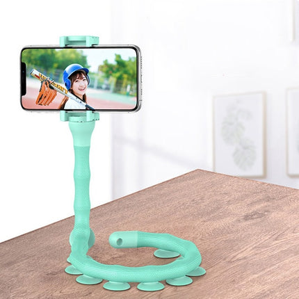 Caterpillar Lazy Bracket Octopus Multifunctional Silicone Suction Cup Bracket(Mint Green)-garmade.com