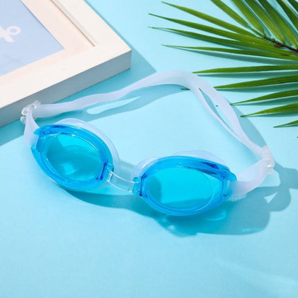 2 in 1 Diving Anti-fog HD Swimming Glasses + Earplugs Set for Children Adult(Sky Blue)-garmade.com