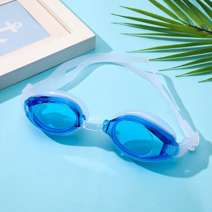 2 in 1 Diving Anti-fog HD Swimming Glasses + Earplugs Set for Children Adult(Royal Blue)-garmade.com