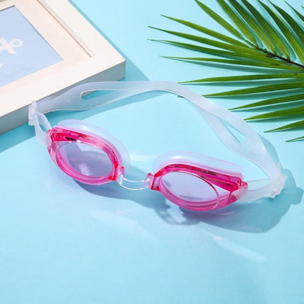 2 in 1 Diving Anti-fog HD Swimming Glasses + Earplugs Set for Children Adult(Pink)-garmade.com