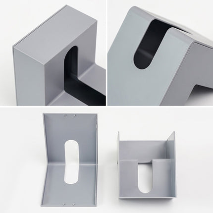 Creative Simple Household Plastic Tissue Paper Storage Box(White)-garmade.com