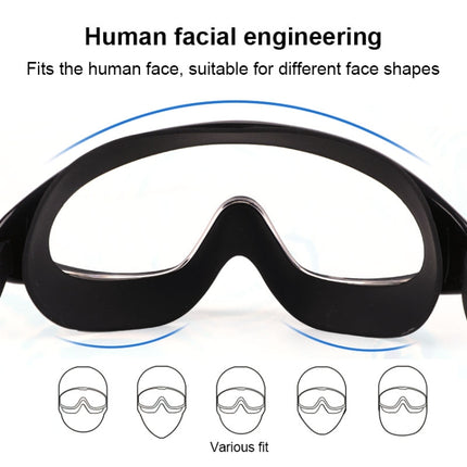 Liquid Silicone Swimming Equipment HD Anti-fog Comfortable Electroplated Swimming Goggles(White Transparent)-garmade.com