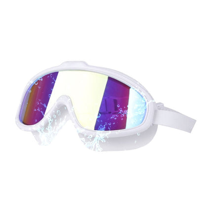 Liquid Silicone Swimming Equipment HD Anti-fog Comfortable Electroplated Swimming Goggles(White Gold Plated)-garmade.com