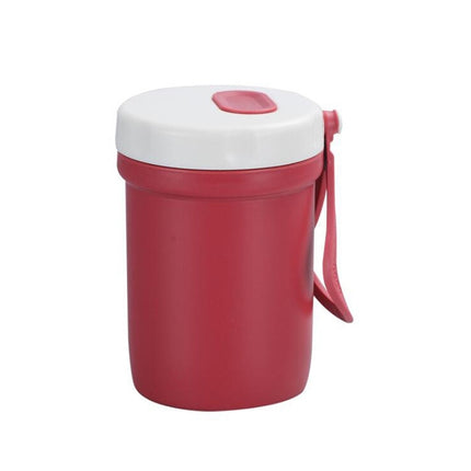 Creative Plastic Breakfast Drink Porridge Soup Anti-scald Microwave Oven Soup Cup(Red)-garmade.com