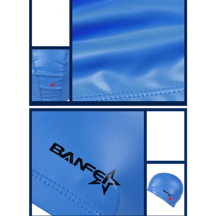 Adult Unisex PU Coated Comfortable Waterproof Swimming Cap(Royal Blue)-garmade.com