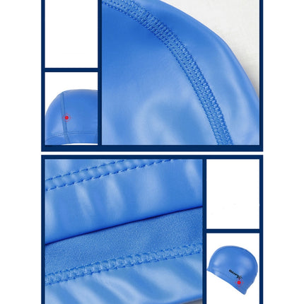 Adult Unisex PU Coated Comfortable Waterproof Swimming Cap(Royal Blue)-garmade.com