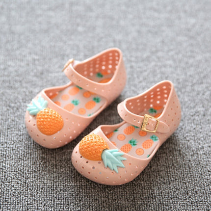 Mini Pineapple Fruit Hole Summer Jelly Children Shoes Plain Rain Boot, Shoe Size:24(Black)-garmade.com