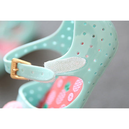Mini Pineapple Fruit Hole Summer Jelly Children Shoes Plain Rain Boot, Shoe Size:26(Black)-garmade.com