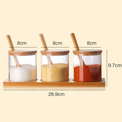 Creative Borosilicate Transparent Seasoning Jar Kitchen Supplies Spoon-garmade.com