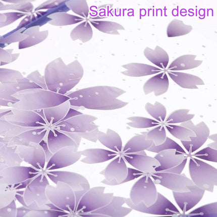 Cherry Blossom Transparent Triple-fold Umbrella Individual Folding Umbrella(Purple)-garmade.com