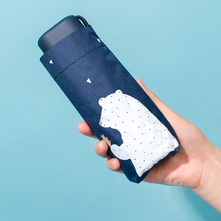 Anti-UV Umbrella Mini Pocket Folding Umbrella(Blue)-garmade.com