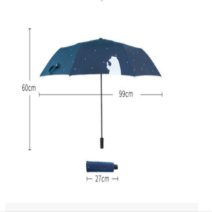 Anti-UV Umbrella Mini Pocket Folding Umbrella(Blue)-garmade.com