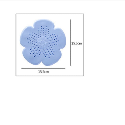 Flower Shape Bathroom Floor Drain Hair Stopper Filter Sink Strainer(White)-garmade.com