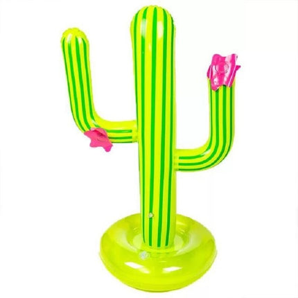 3 PCS Inflatable Cactus Casting Ring Toys Children Water Ring Toys(Green)-garmade.com