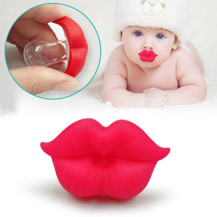 3 PCS Newborn Pacifier Red Lips Dummy Pacifiers Funny Silicone Baby Nipples Teether Soothers Pacifier(Hot Pink)-garmade.com
